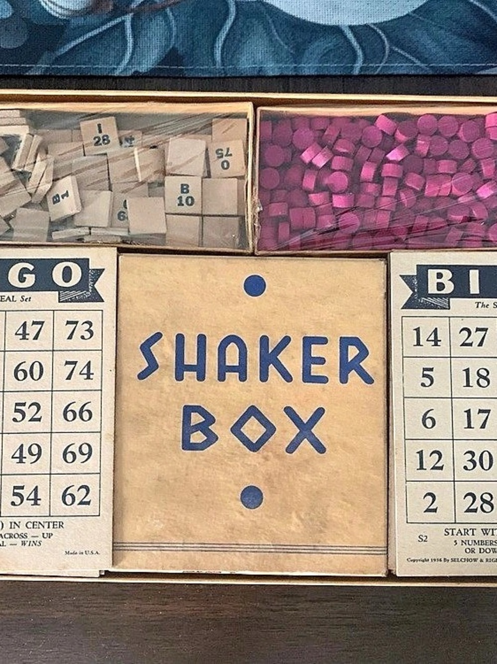 Selchow & Righter Co. Bingo No. 69 The Square Deal Set. Vintage Board Game Set